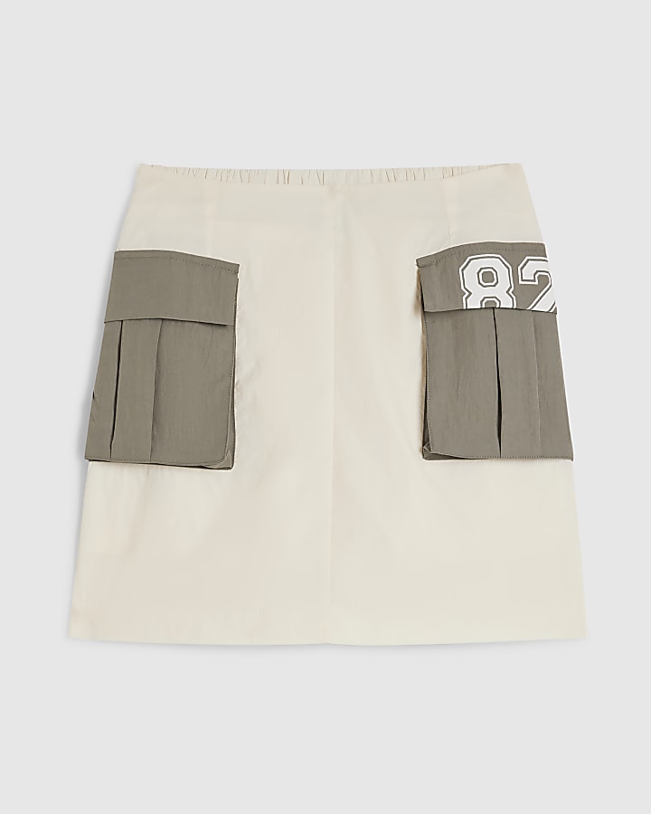 Girls Cream 82 Nylon Skirt