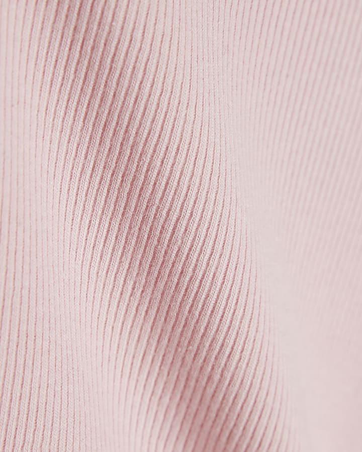 Girls Pink Scallop Edge T-Shirt
