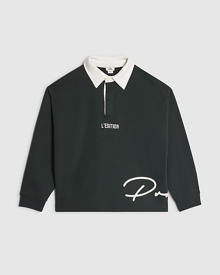 Boys Green Prolific Rugby Sweatshirt