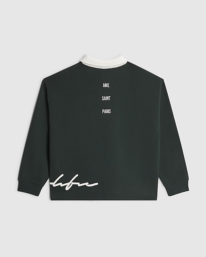 Boys Green Prolific Rugby Sweatshirt