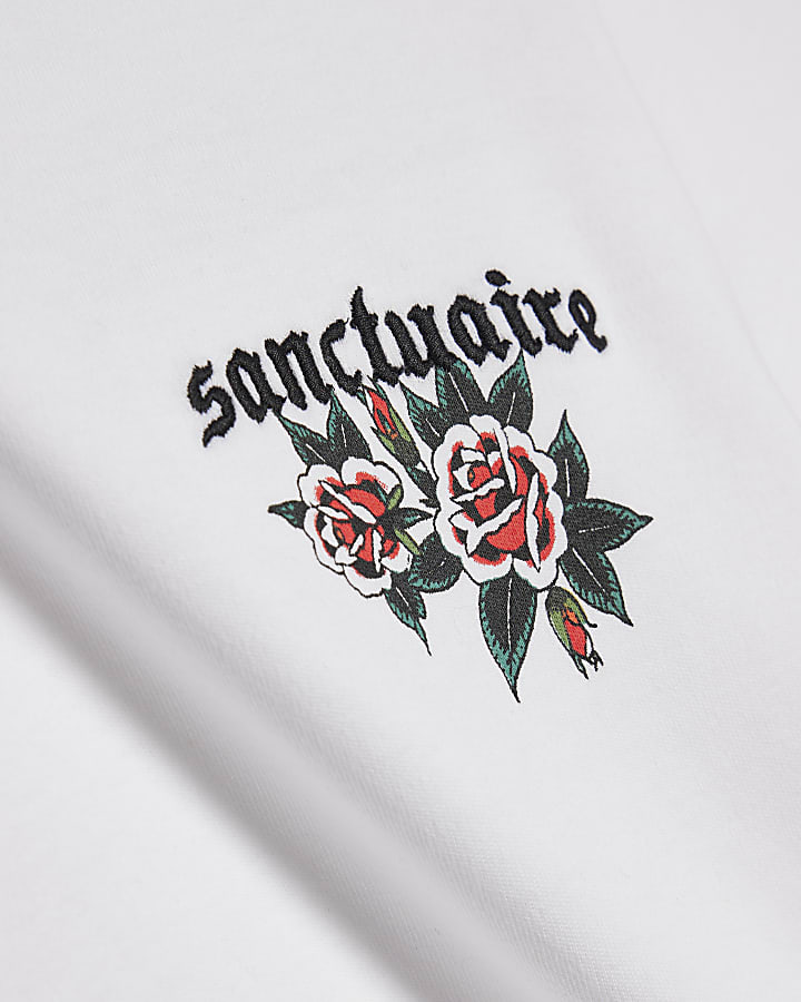 Boys White Skull Sanctuaire T-Shirt