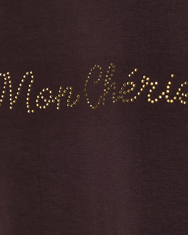 Girls Purple Premium Embellished T-Shirt