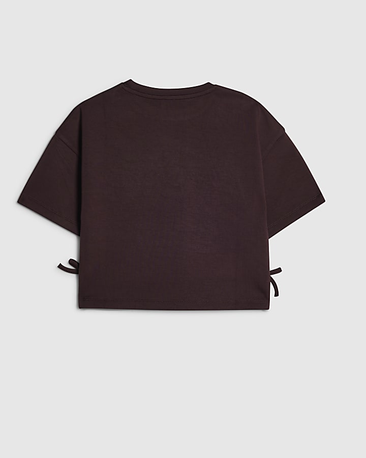 Girls Purple Premium Embellished T-Shirt