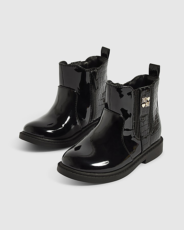 Mini Girls Black Chelsea Boots