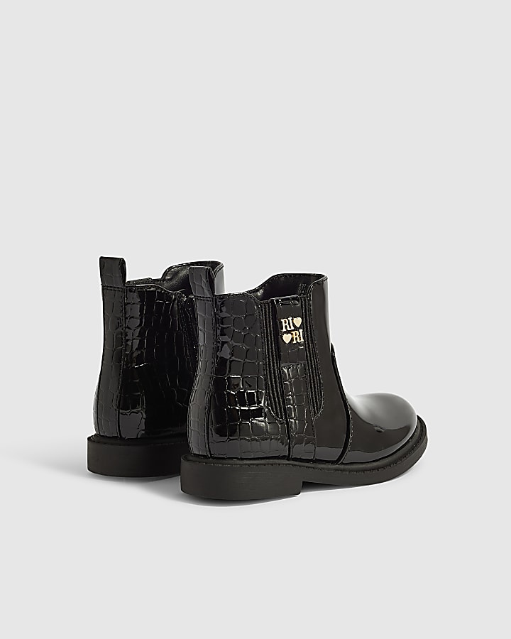 Mini Girls Black Chelsea Boots