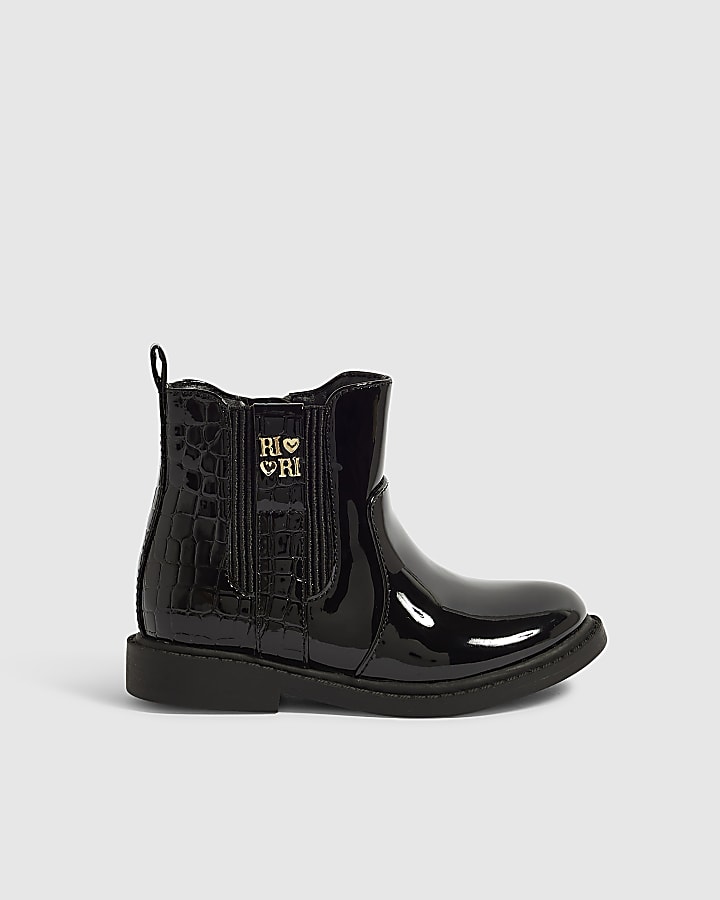 Mini Girls Black Chelsea Boots