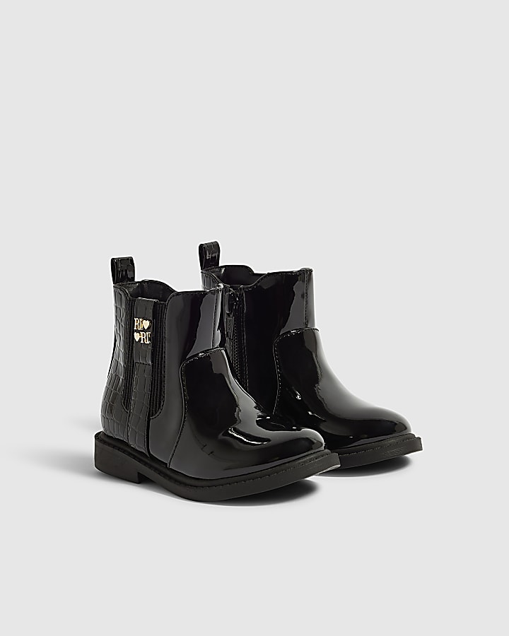 Mini Girls Black Chelsea Boots