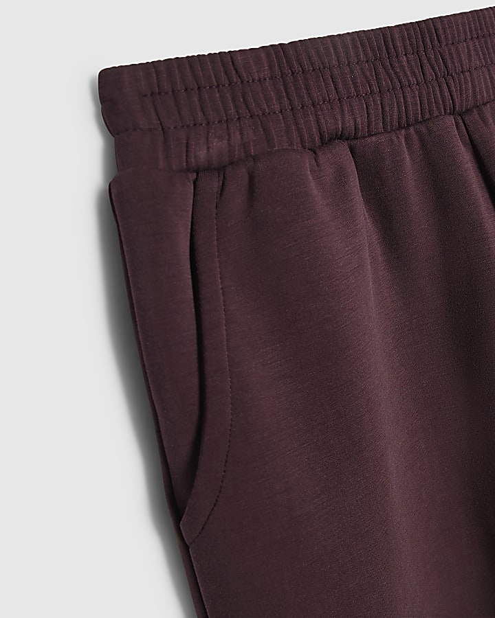 Girls Purple Premium Wide Leg Joggers