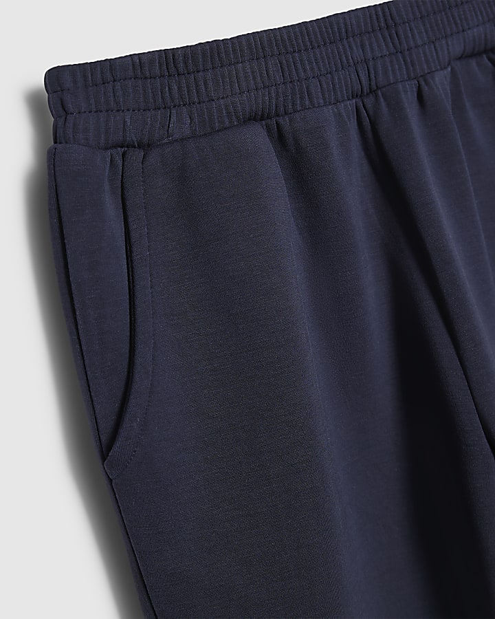 Girls Navy Premium Wide Leg Joggers