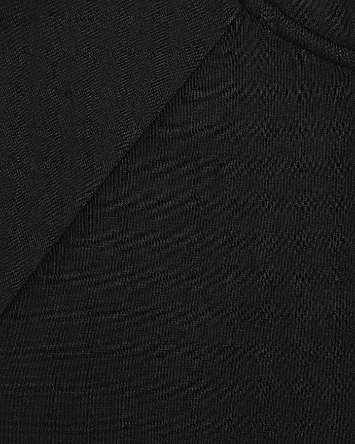Girls Black Premium Zip Funnel Sweatshirt