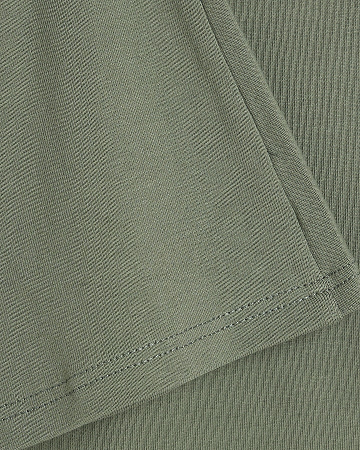Girls Khaki RI Scripty Flared Leggings