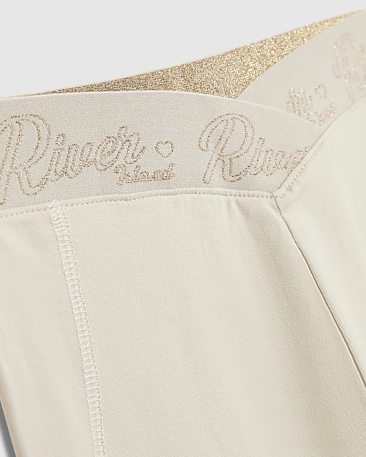 Girls Cream RI Front Split Sweatshirt Set