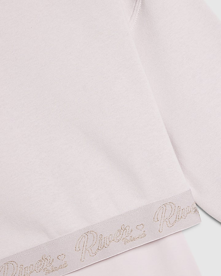 Girls Pink RI Scripty Sweatshirt 3 Piece Set