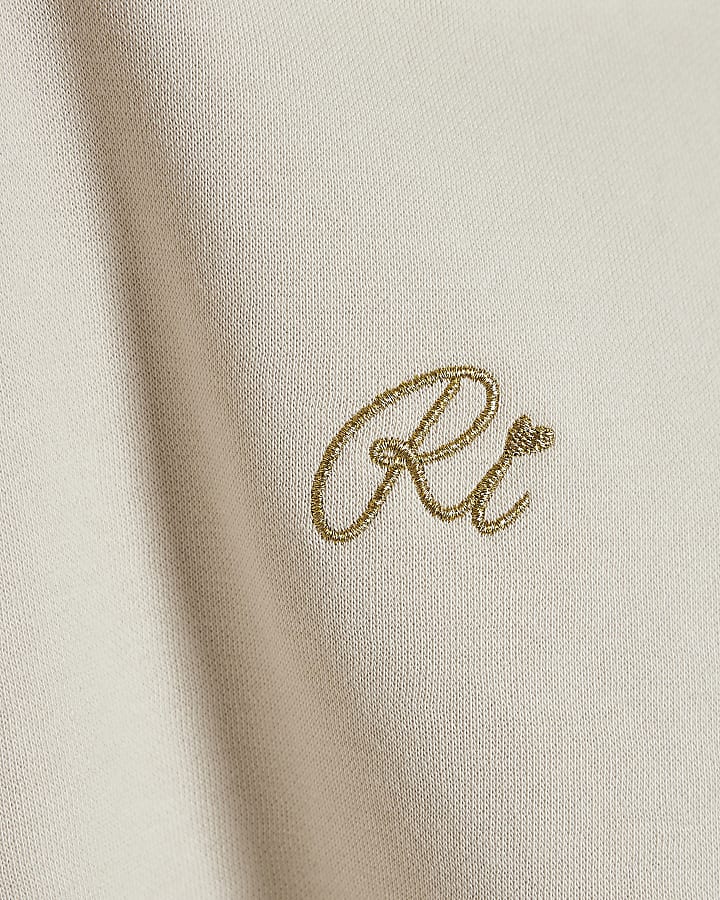 Girls Cream Bow Back Detail Sweatshirt Set