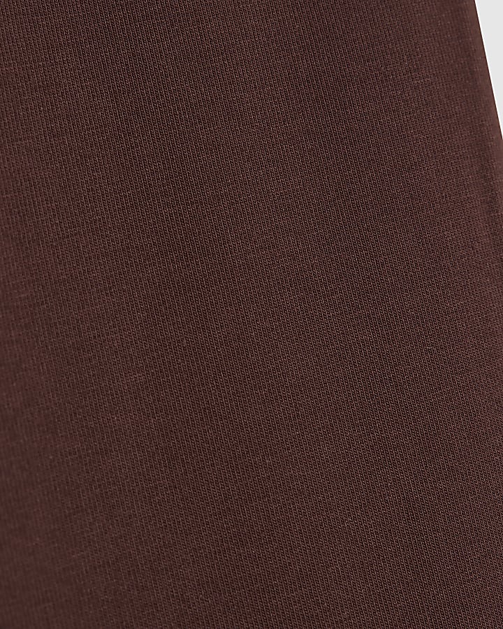 Girls Brown RI Scripty Flared Leggings