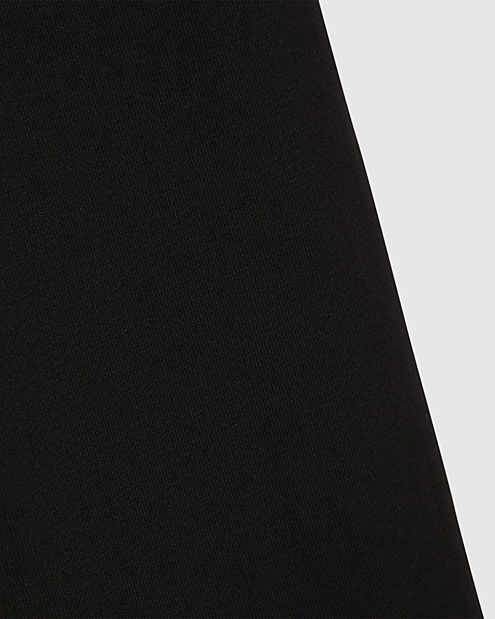 Girls Black RI Scripty Flared Leggings