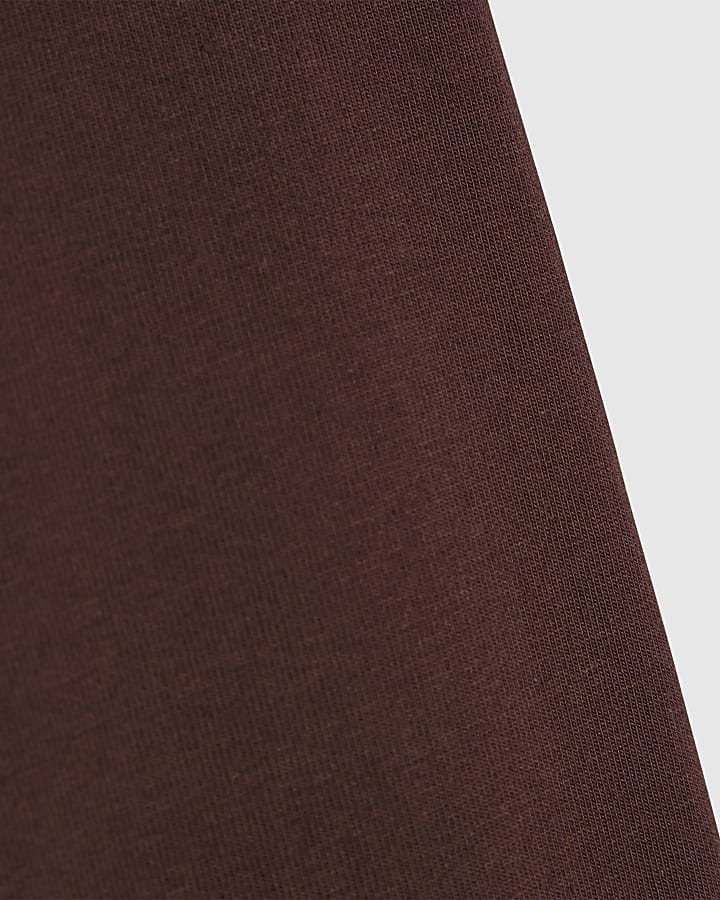 Girls Brown Script Waistband Leggings