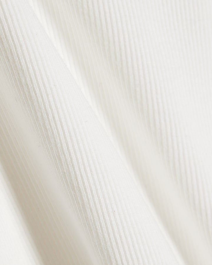 Girls White Lurex RI T-Shirt