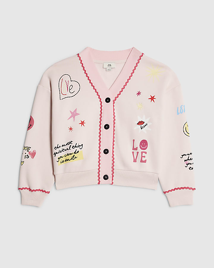 Girls Love Doodle Cardigan