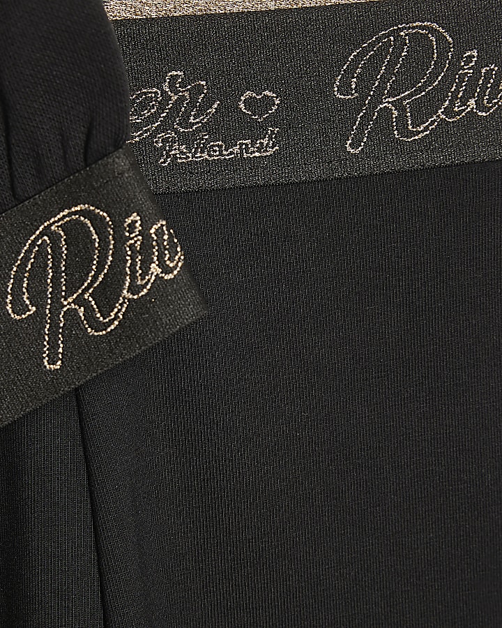 Girls Black RI Split Back Sweatshirt Set