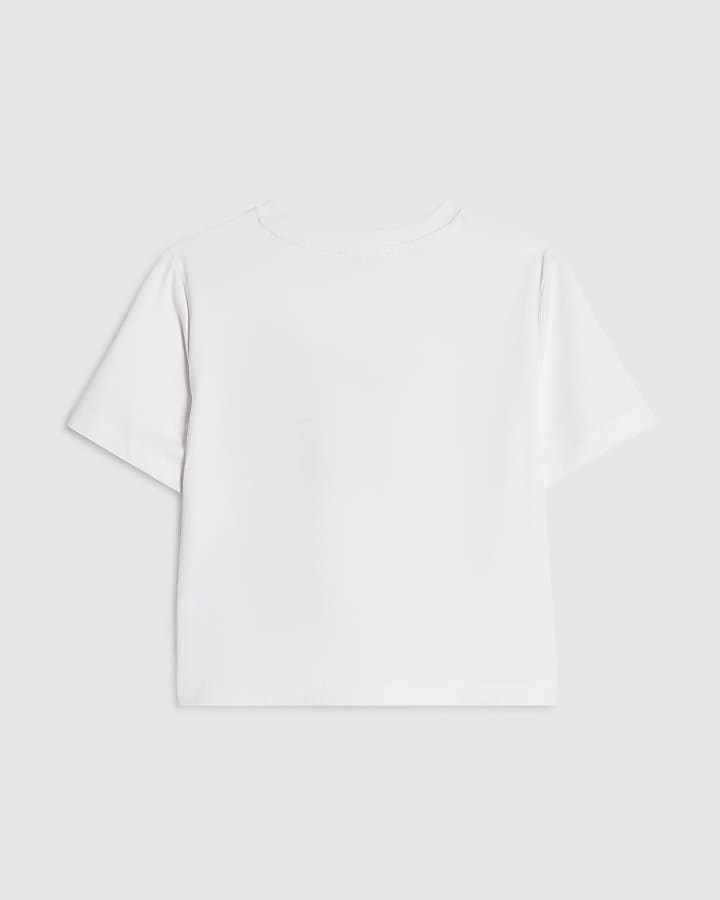 Girls White In My Cute Era Crop Top