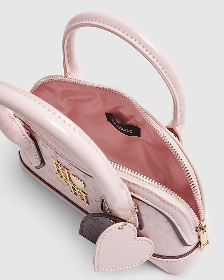 Girls Pink Monogram Crossbody Bag