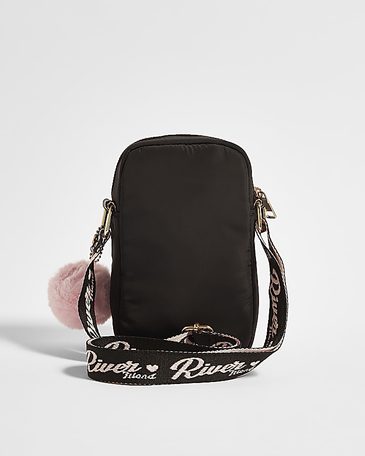 Girls Black Heart Festival Crossbody Bag