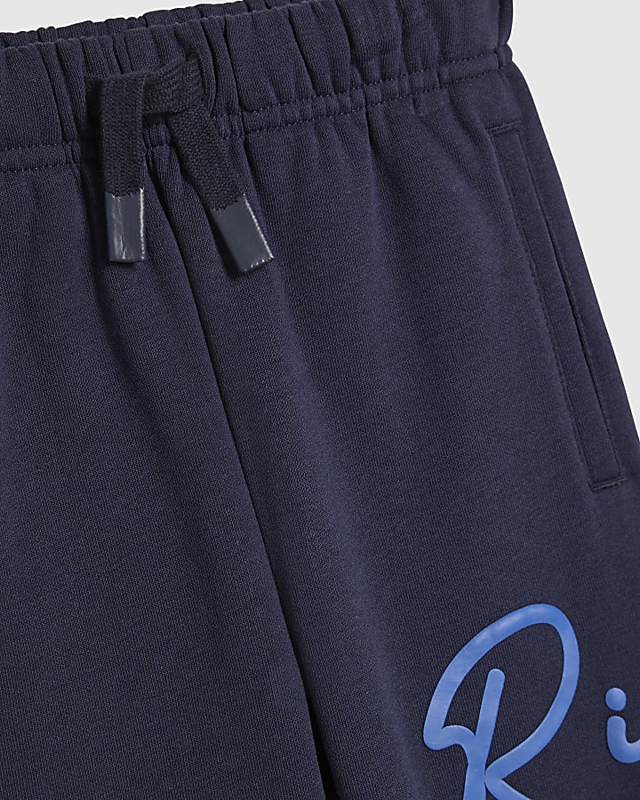 Mini Boys Navy RI Zipped Hoodie Set