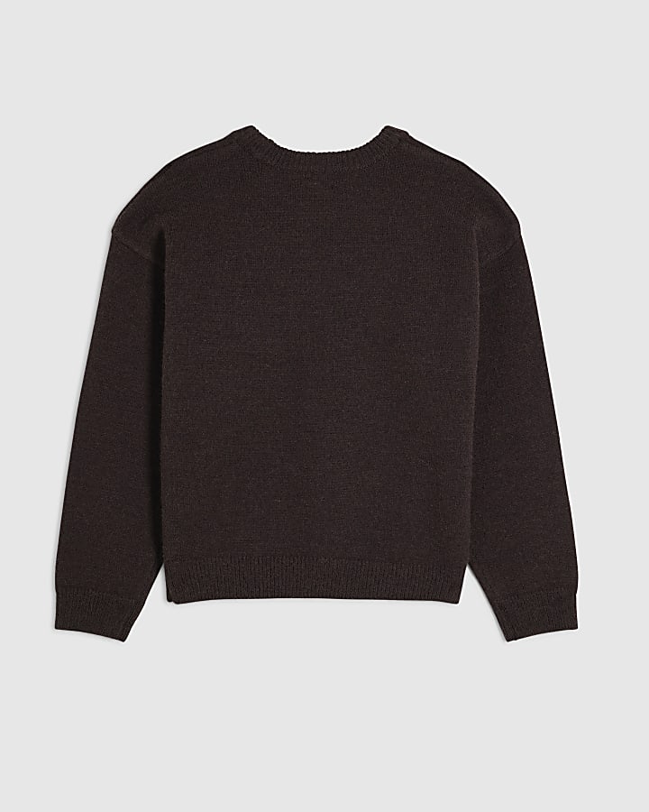 Boys Brown Fluffy Sanctuaire Jumper