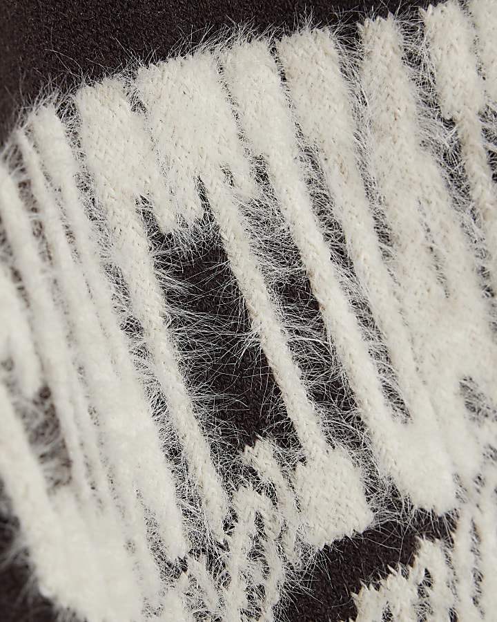 Mini Boys Brown Fluffy Sanctuaire Jumper