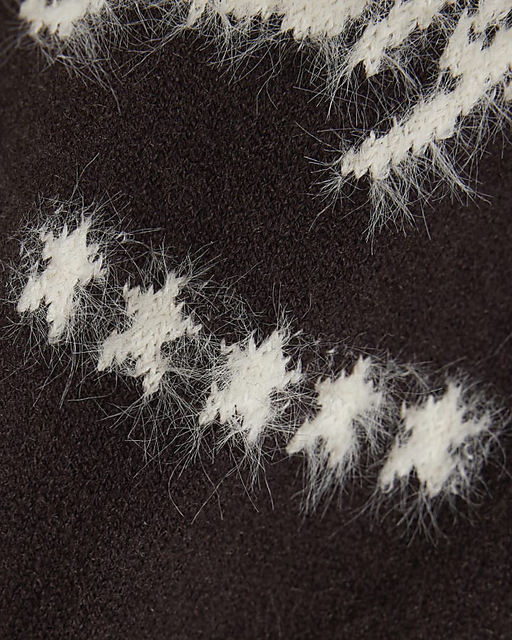 Mini Boys Brown Fluffy Sanctuaire Jumper