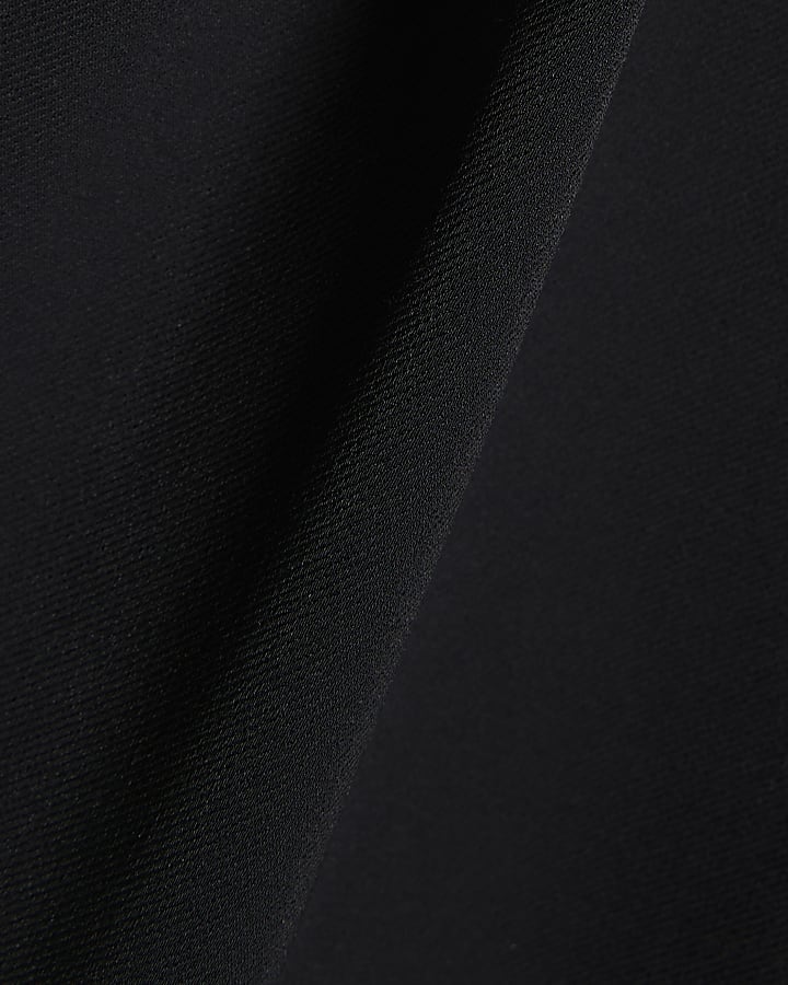 Girls Black Lace Side Tape Trousers
