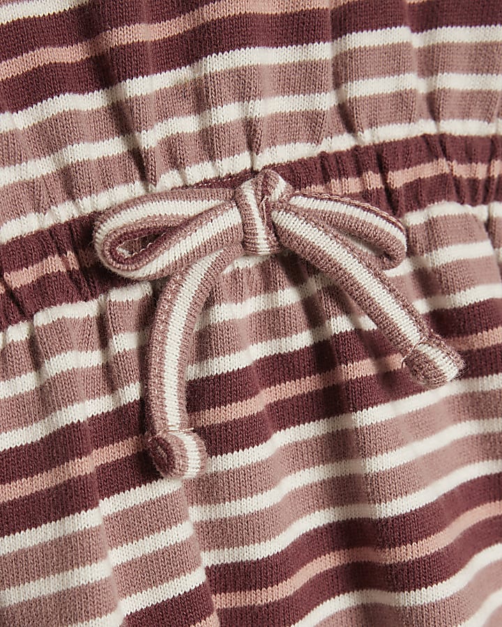 Girls Red Stripe 98 Tie Dress