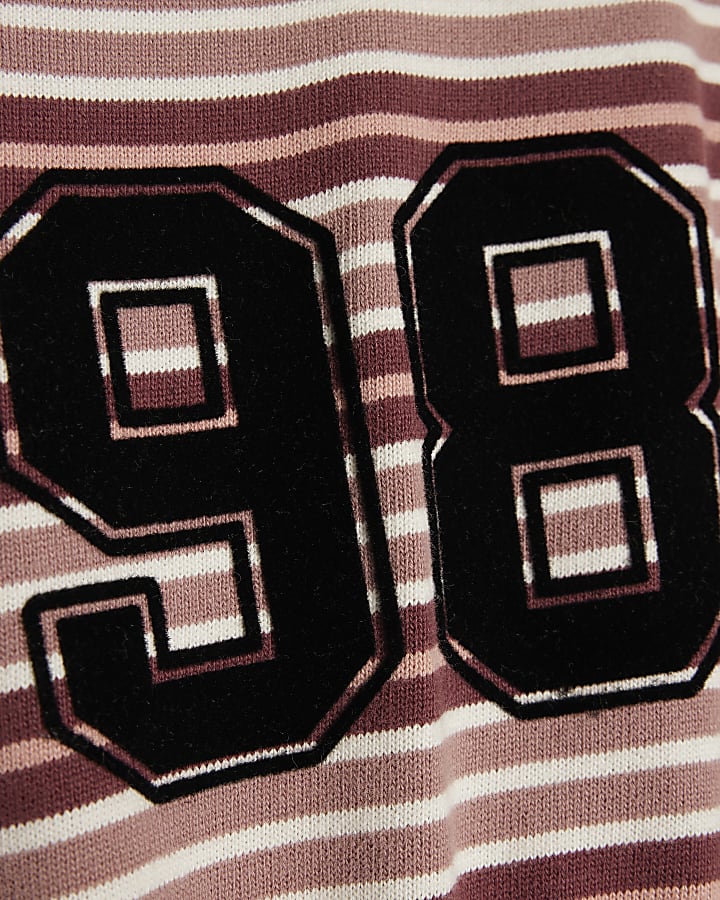 Girls Red Stripe 98 Tie Dress