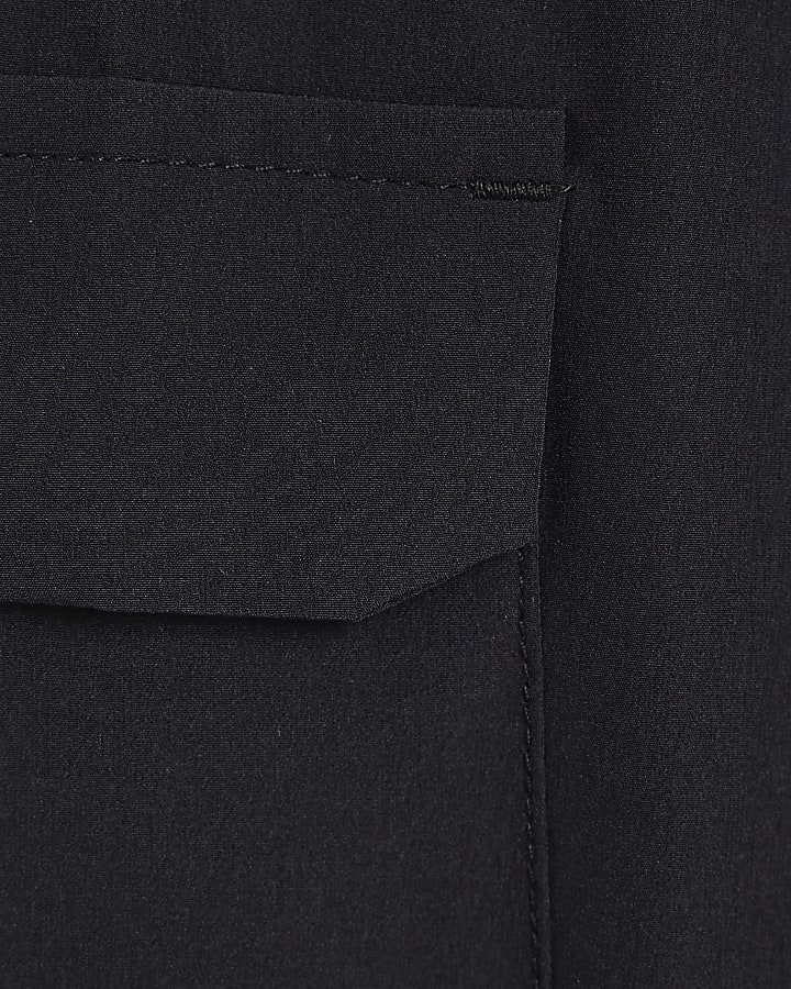 Mini Boys Black Tech Pocket Cargo Trousers