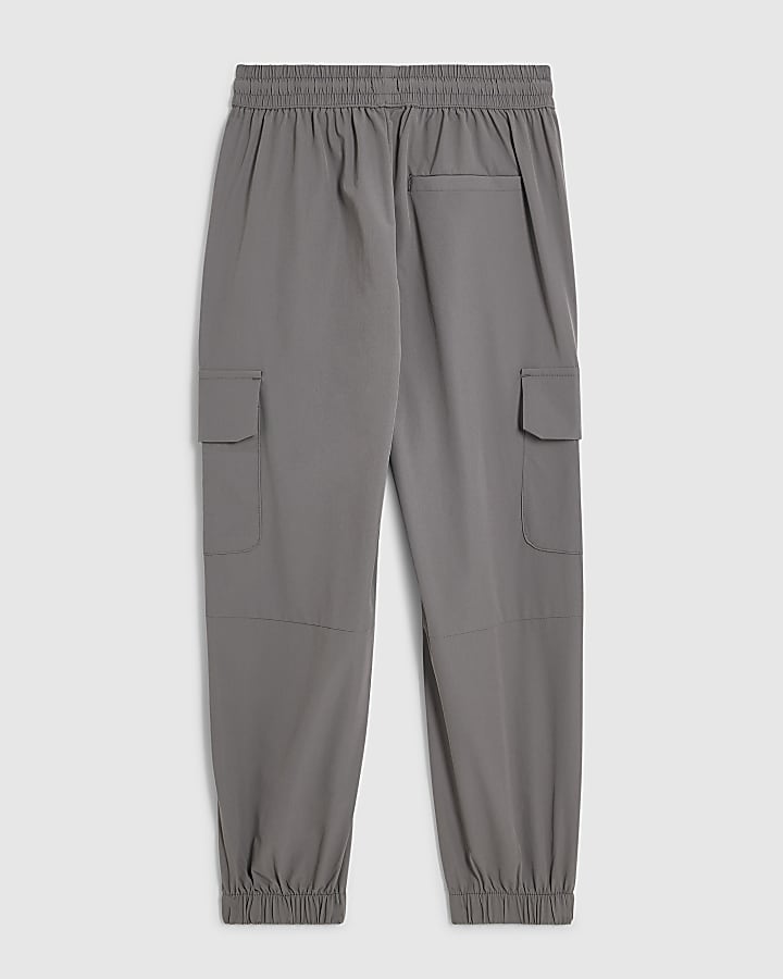 Boys Grey Tech Pocket Cargo Trousers