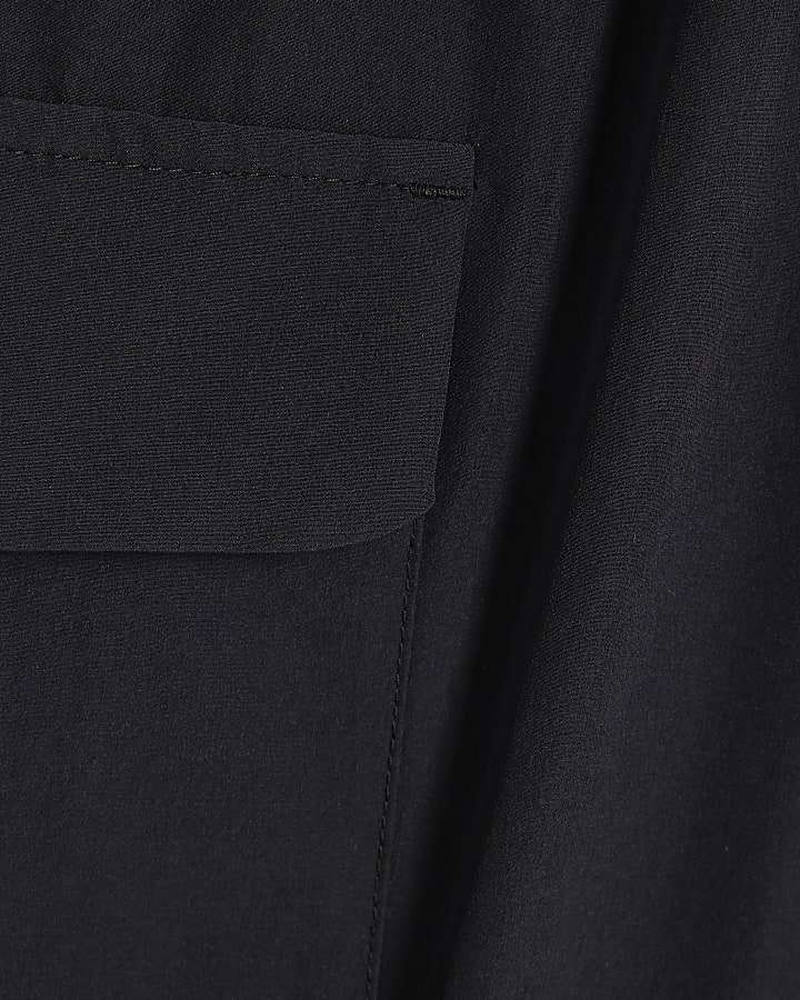 Boys Black Tech Pocket Cargo Trousers