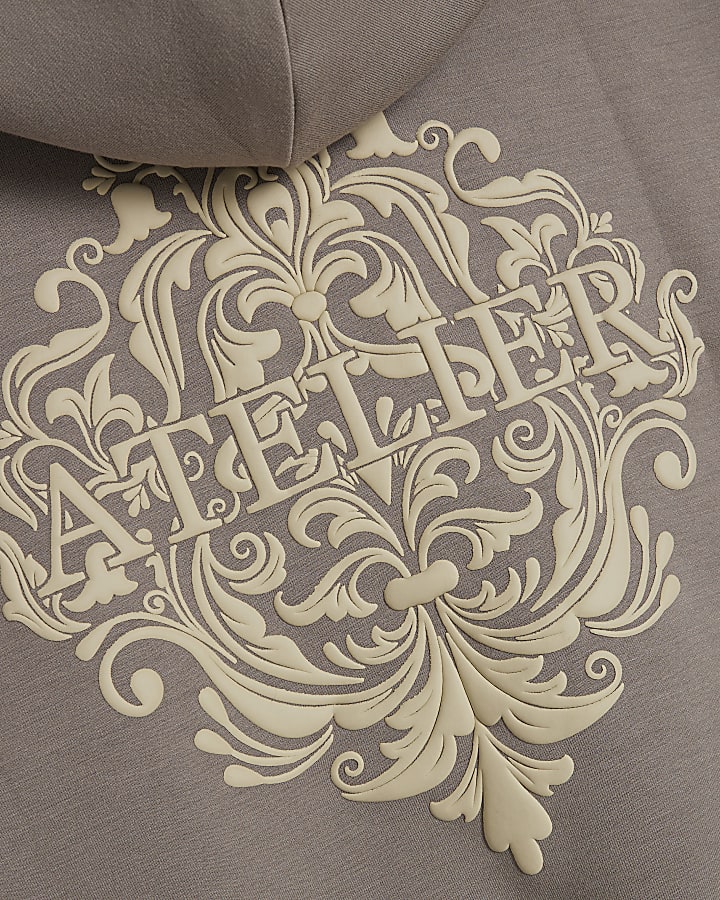 Boys Beige Premium Relaxed Baroque Hoodie Set