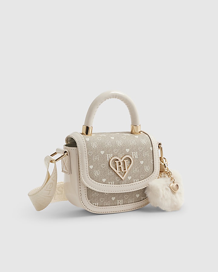Cream Monogram Crossbody Bag