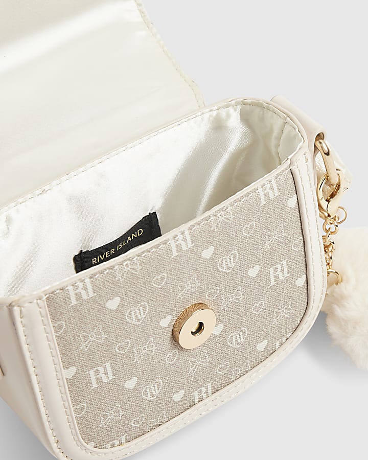 Cream Monogram Crossbody Bag