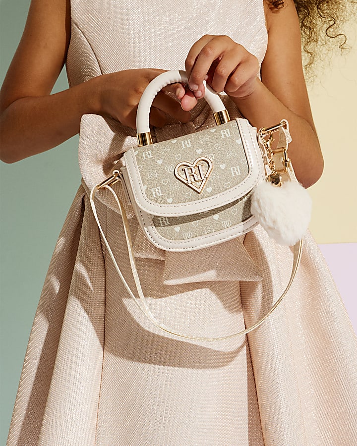 Cream Monogram Crossbody Bag