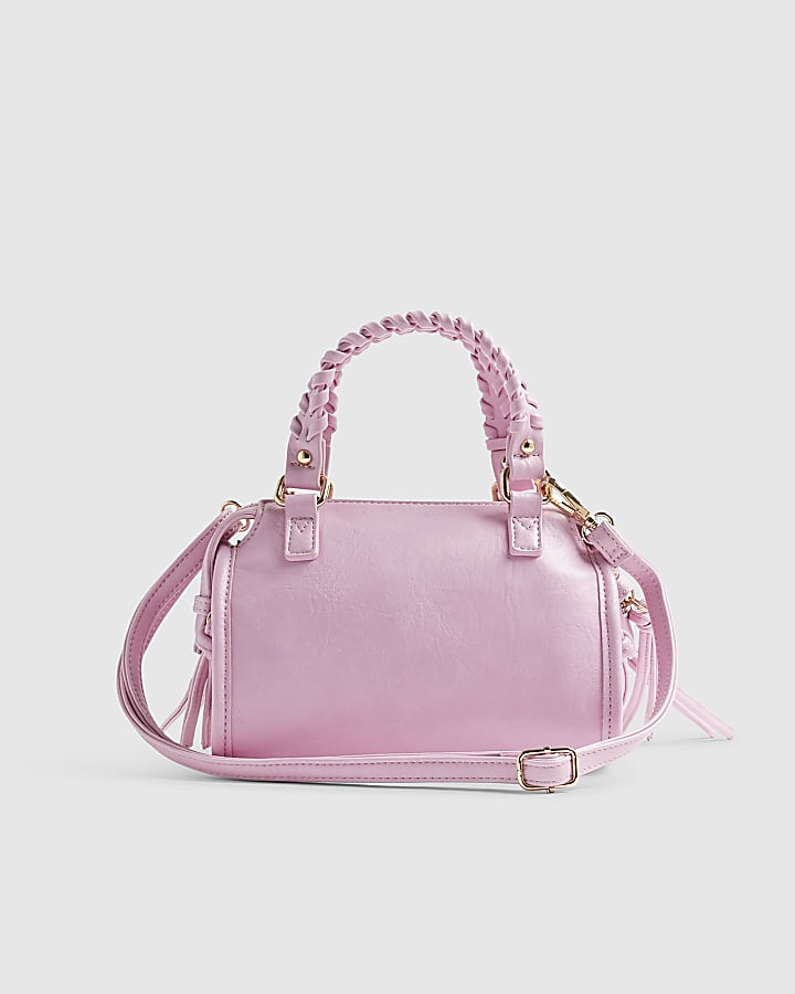 Girls Pink Printed Cross Body Bag
