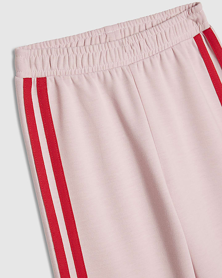 Mini Girls Pink Side Stripe Joggers