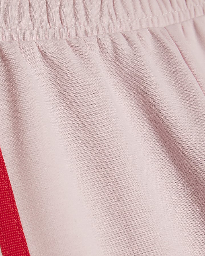 Mini Girls Pink Side Stripe Joggers