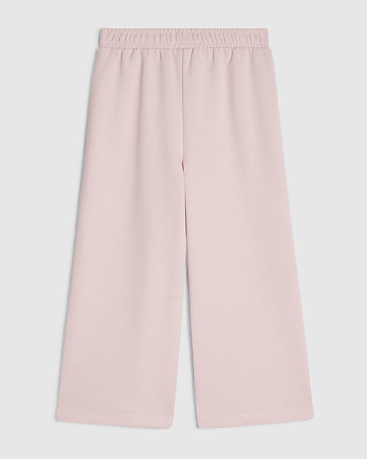 Mini Girls Pink Side Stripe Joggers