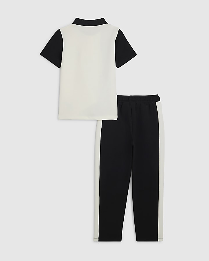 Boys Black Premium Polo Shirt Set