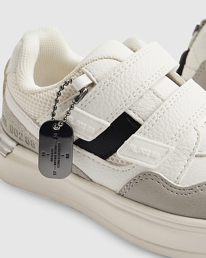Mini Boys White Tag Detail Trainers