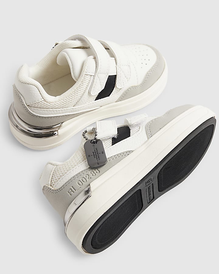 Mini Boys White Tag Detail Trainers