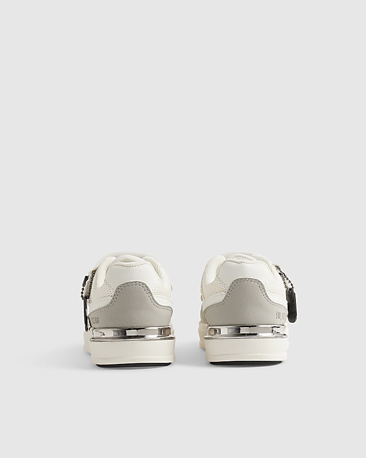 Mini Boys White Tag Detail Trainers