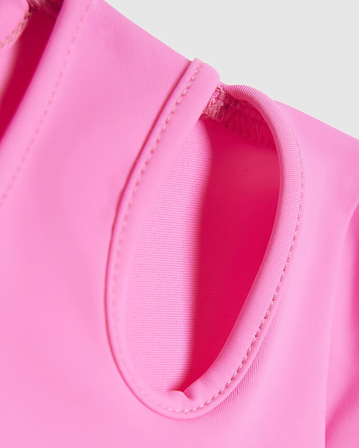 Girls Pink Active T-Shirt And Shorts Set